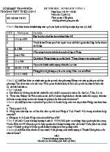 Đề thi chọn đội tuyển học sinh giỏi trường môn Lịch sử Lớp 11 (Vòng 1) - Năm học 2019-2020 - Trường THPT Triệu Sơn 5 (Có đáp án)
